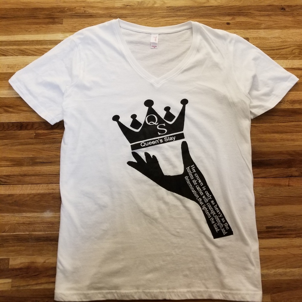 Custom Cotton V-neck T-shirt with graphics